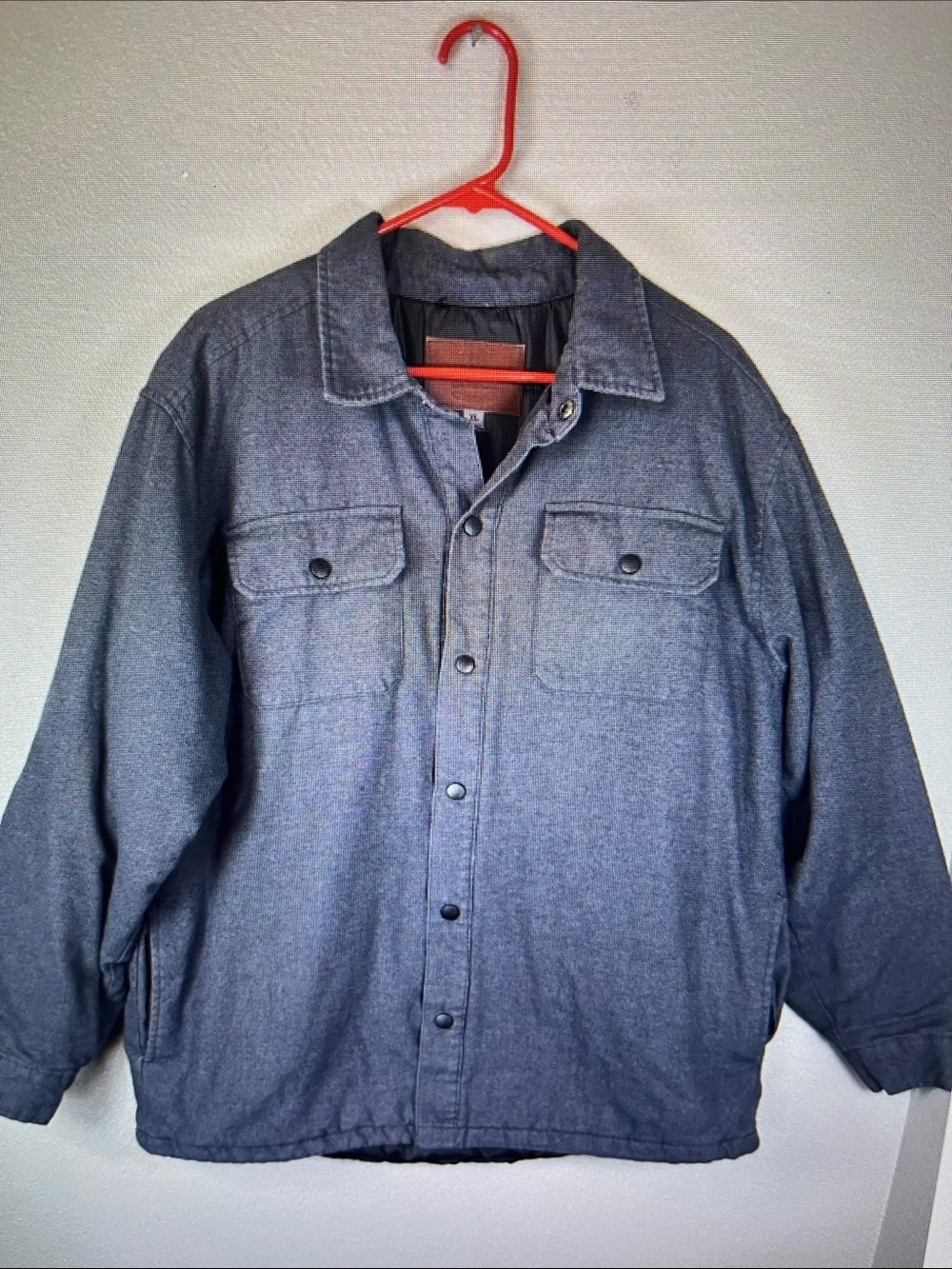 Old Navy Men's Gray Button-Front Shirt Jacket